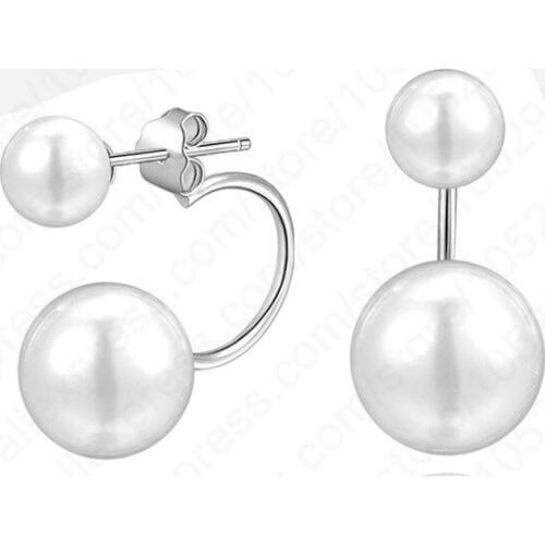 New WomenTrendy Stud Earrings 925 Sterling Silver Jewelry Freshwater Pearl Stud Earrings for Gifts Free Shipping