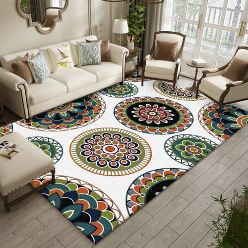 Nordic Retro Flowers 3D Printing Carpets For Living Room Bedroom Area Rugs Hallway Kitchen Carpet Mats Anti-Skid Bathroom Floor