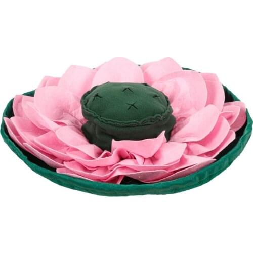 Lotus Shape Pet Dog Snuffle Mat Nose Smell Training Blanket Sniffing Pad Slow Feeding Bowl Food Dispenser Carpet