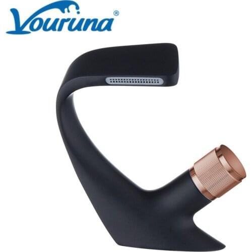 VOURUNA New Arrival Stylish Black&Golden Washbasin Mixer Faucet Single Hole Bathroom Lavatory Basin Sink Tap