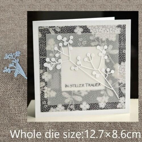 XLDesign Craft Metal Cutting Die cut dies berries flower branch decoration scrapbook Album Paper Card Craft Embossing die cuts