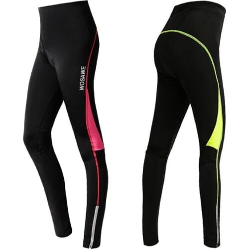 WOSAWE Women Cycling Pants GEL Pad MTB Road Bike Bicycle Pants Padded Legging Downhill Cycling Trouser