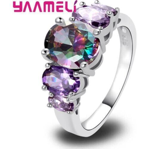 Delicate Fashion 925 Sterling Silver Jewelry Rings Pave Zirconia Crystal Bohemia Woman Rings Casual Classic Design Anel Anillo