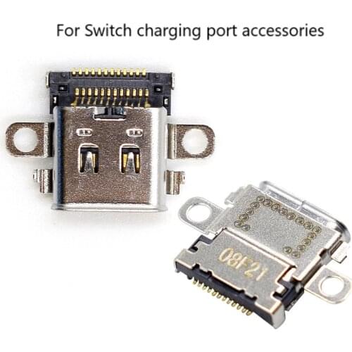 1/2 Pcs USB Type C Power Connector Dock USB-C Jack For Nintendo Switch Console Charging Port Type-C Charger Plug Female Socket