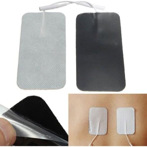 1Pair Useful Machine Massager Long-Life Head Electrode Lead Wires/Cable TENS Electrode Pads For EMS Tens