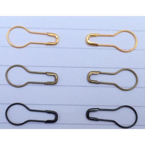 1000pcs 2.2cm/22mm Colored Small Gold/black/Bronze Gourd-shaped Hijab Stainless Steel Safety Pins Pins Needles Free Shipping