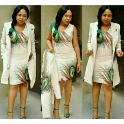 2019 new fashion style summer african women printing plus size dress L-4XL