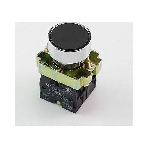 5PCS 1 NO XB2-BA21 Momentary Black Press Pushbutton 6A