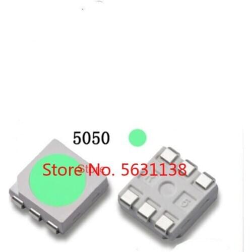 50PCS 5050 SMD LED ICE BLUE PINK ORANGE BLUE GREEN RED PURPLE YELLOW 5.0*5.0*1.6mm 60mA lamp Light Beads cree COB chip power led