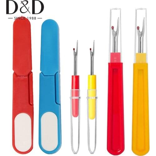 6PCS Thread Remover Kit Sewing Stitch Thread Unpicker Seam Ripper and Sewing Trimming Scissor Nipper Tool DIY Sewing Supplies