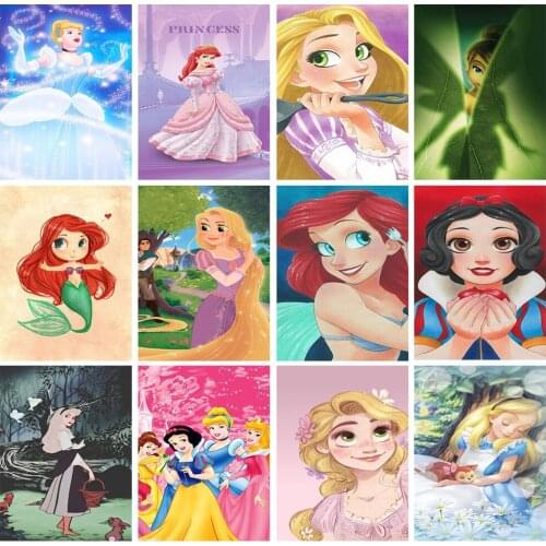 Disney Cartoon Princess Fairy Butterfly Girl Diamond Painting 5D Diy Cross Stitch Kits Embroidery Full Diamond Mosaic Home Decor
