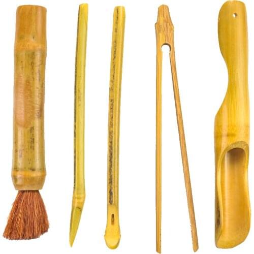 Handmade Bamboo Tea Ceremony Six Gentlemen Set Kung Fu Tea Set Accessories Tea Clip Tea Spoon Crafts Tea Ware Tea Art Set