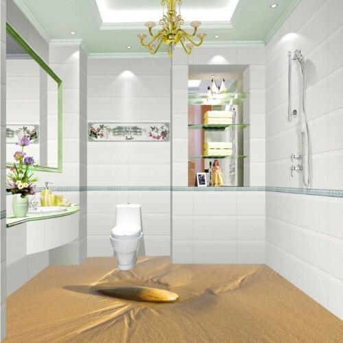 Free shipping custom flooring moisture proof non-slip living room bathroom wallpaper mural Seaside beach pebble 3D flooring