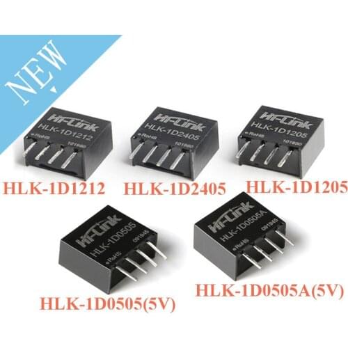 DC-DC Isolated Non-regulated DC DC Power Supply Module 5V 12V 24V to 5V 1W DC to DC SIP HLK-1D1205 1D2405 1D1212 1D0505 1D0505A