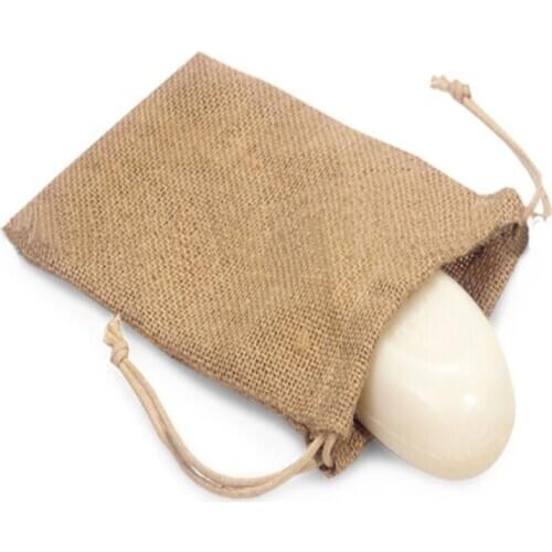 50pcs jute drawstring jewelry gift dust bags custom 18*8cm glasses packaging pouches