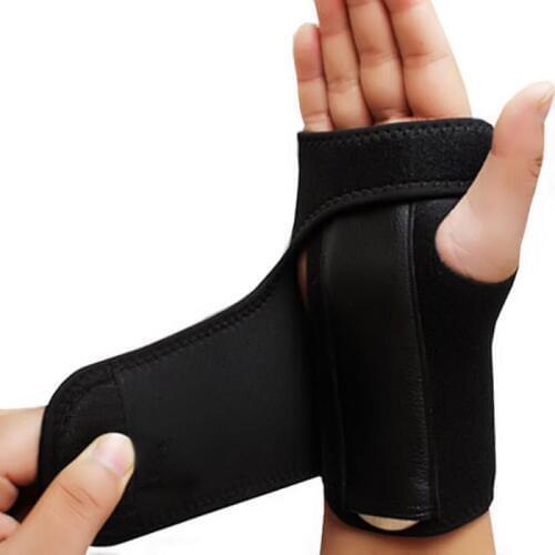 1pc Useful Splint Sprains Arthritis Band Belt Carpal Tunnel Hand Wrist Support Brace Solid Black Sport fitness cccessories 9