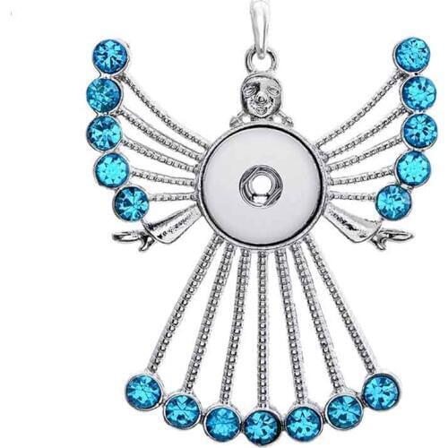 Fairy Retro 217 Vintage Sweater Chain Ginger Snap Button Jewelry Pendant Necklace Charm jewelry For Women Fit 18mm Button