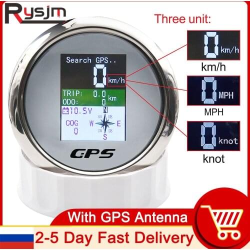 H 85MM GPS Speedometer + Sensor Odometer Adjustable Trip ODO COG Voltmeter Speed Gauge Meter For Motorcycle Boat Outboard Engine
