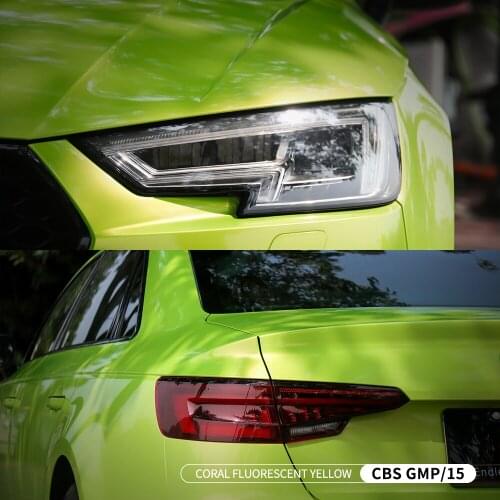 Good Guality Hot Sale Carbins Car Body Color Changing Wrap Film Popular Yellow Covering Stickers For Auto