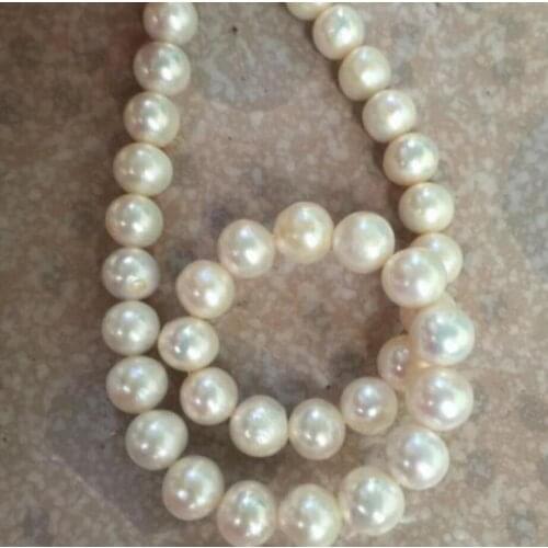 Classic 10-11mm south sea white pearl necklace 18inch