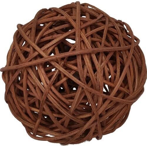 Coffee Round Rattan Wicker Vine Ball Ornaments for Wedding Party Home Decoration DIY Crafts 10cm