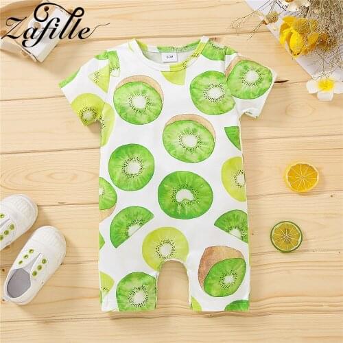 ZAFILLE Toddler Baby Girls Romper Summer Newborn Clothes Fruit Print Bodysuit For Newborns Infant Jumpsuit For Kids Clothing