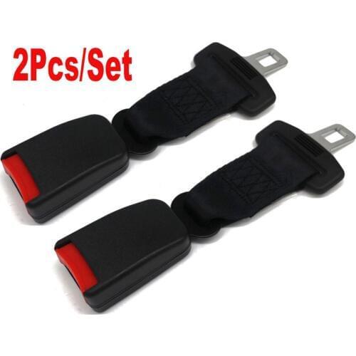 2PC 9'' Car Seat Seatbelt Adjustable Safety Belt Extender Extension 7/8" Buckle