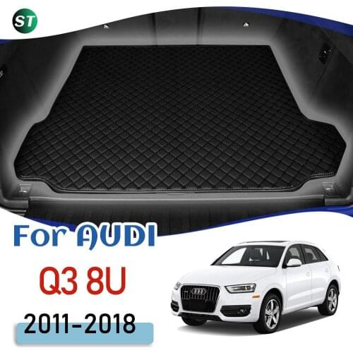 For Audi Q3 8U 2011-2018 Leather Car Trunk Mat Trunk Boot Mat Liner Pad Cargo pad Carpet Tail Cargo Liner Sline 2015 2017 2016