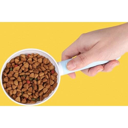 Cat Dog Food Shovel Scoop Mutli-Function Feeding Spoon Measuring Cup Sealing Bag Clip Puppy Kitten Feeder Pet Supplies
