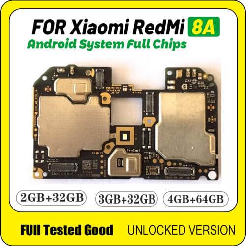64G For Xiaomi HongMi RedMi 8A Motherboard Mainboard Logic Board Original Global version Work Well Unlocked Main Circuits Board