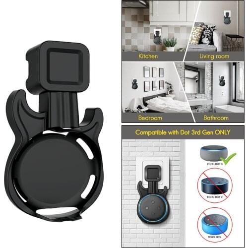 Outlet Wall Mounted Stand Hanger Holder Bracket Case for Dot 3rd Generation mini Voice Assistants