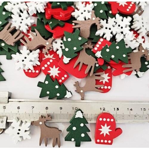 New Hot-selling Christmas Tree Elk Gloves Snowflakes Random Mixed Party Christmas Decoration Handmade DIY Decorative Patch