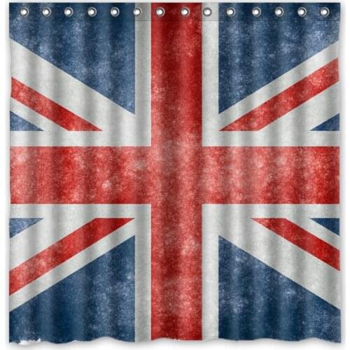 Novelty Bathroom Products!Union Jack&UK Flag Printed Waterproof Polyester Shower Curtain/Bath Curtain( 180X180CM)