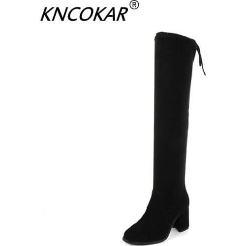 New Autumn And Winter Martin Boots Women Over The Knee Boots Spring Female Boots Thin Leg Thick High Heel Long Tube Female Boots