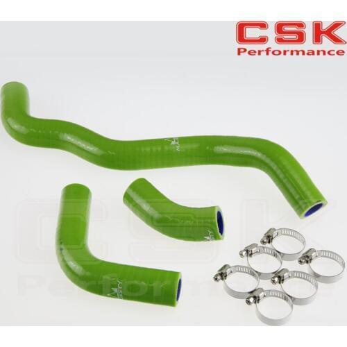 Silicone Radiator Coolant Hose + CLAMPS for SUZ UKI DRZ400S/DRZ400SM Drz400SL 2002-2011 GREEN