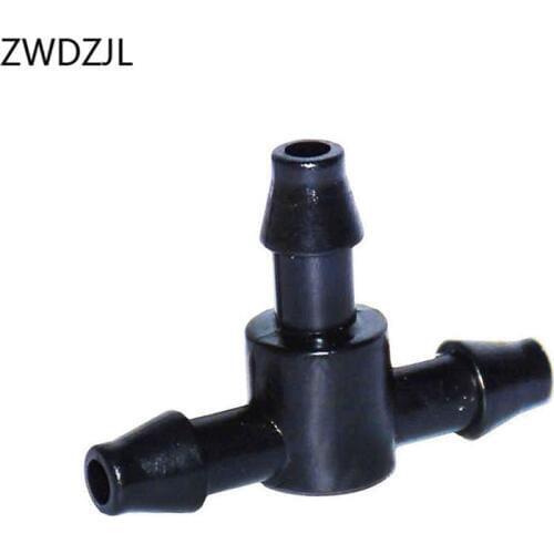 Garden hose tee 4/7mm Barbed Equal Tee Connector 3 way Connecting for Inner diameter 4 mm Hose adapter 30pcs