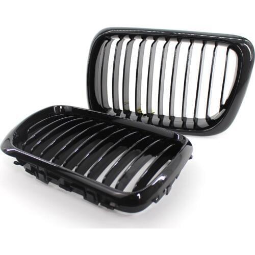 Middle exhaust grille Car modified bright black Single line grille for BMW 3 Series E36 1997-1999 318i 320i 325i M3