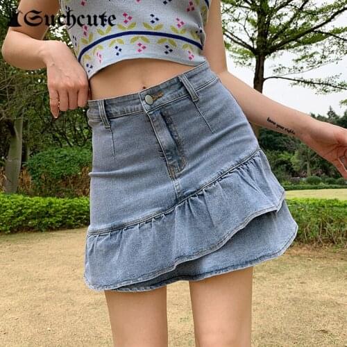 Suchcute Denim Skirts For Women