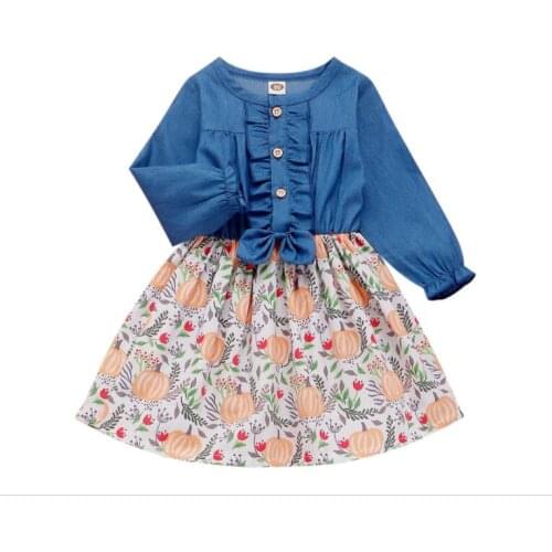 Джинсовые платья для малышек Sunny blue sky China At AliExpress