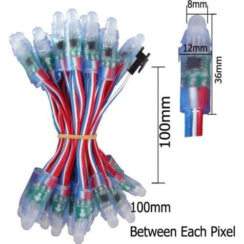 Led Pixel Module DC5V WS2811 12mm IP68 Addressable Full Color RGB Advertising Signal Light LED Pixel Light 50PCS