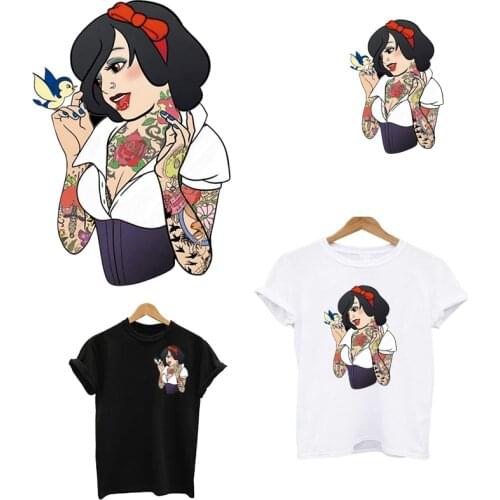 New Europe Style Princess Heat Transfer Patches For CLothes DIY Child Women T-shirt Hats Shoes Decor Thermal transfer sticker