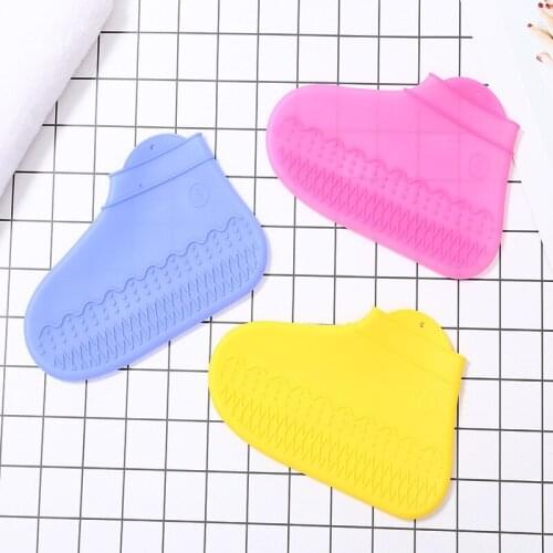 Outdoor waterproof silicone snow mud resistant shoes cover men lady kids rainy travel non-slip thick wear-resistant shoes covers