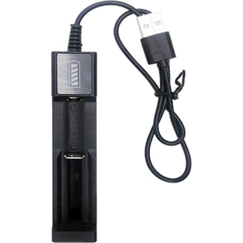 Universal 1 slot Battery USB Charger adapter LED Smart Chargering for Rechargeable Batteries Li-ion 18650 26650 14500