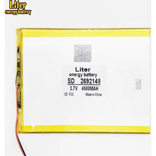 Large capacity 3.7 V tablet battery 2692148 4500mah each brand tablet universal rechargeable lithium polymer battery