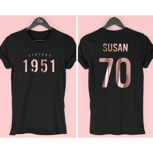 70th Birthday T-Shirt for Women, 1951 T-Shirt, 70th Birthday Gift for Women, Vintage 1951 Top for Her harajuku woman tshirts