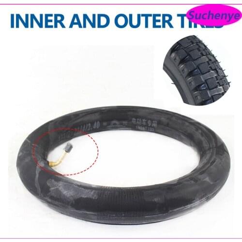 12 inch 12x2.40(64-203) Inner and Outer Tyre 12x2.4 Pneumatic Tire for Kids Bike Childrens Bicycle Accessories