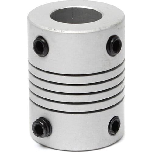 5mm x 10mm Aluminum Flexible Shaft Coupling OD19mm x L25mm CNC Stepper Motor Coupler Connector