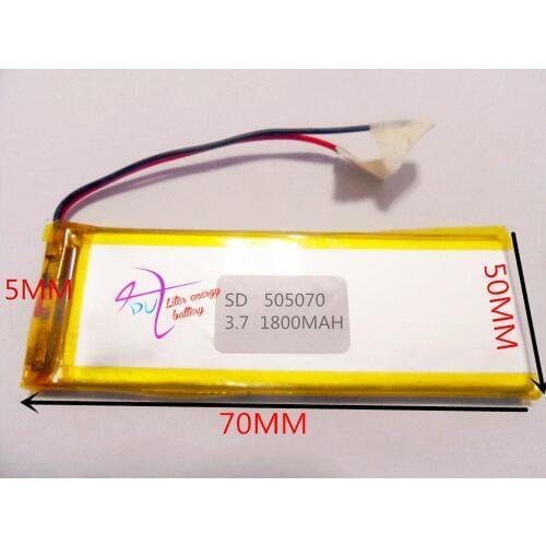 Best battery brand 3.7V lithium polymer battery 505070 055070 wireless transmitter 1800mAH 505068 eBook