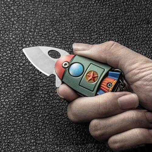 Free shipping Outdoor knife mini folding knife key ring small blade convenient fruit knife