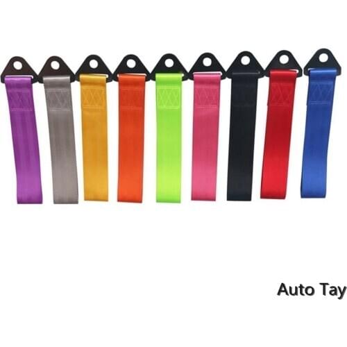 1PCS 25x5CM Tow Ropes Racing Car Universal Tow Strap Bumper Trailer Towing Rope High Strength Nylon Trailer Car Auto Accessories